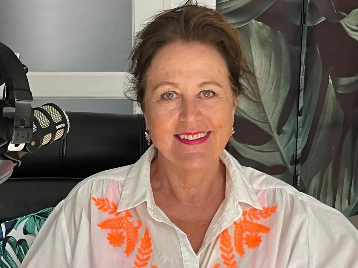 Mary Bregman tijdens de podcastopname